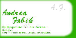 andrea fabik business card